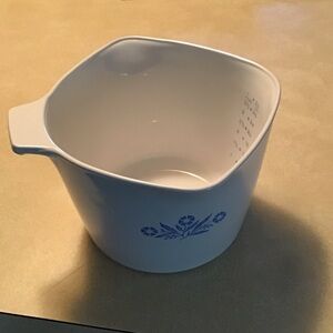 Corningware White and Blue Mixing Bowl